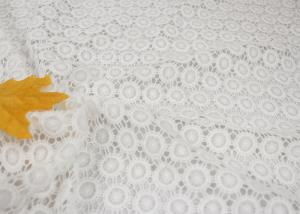 Quality White Chemical Water Soluble Guipure Lace Fabric By The Yard For Party Sexy Dress for sale