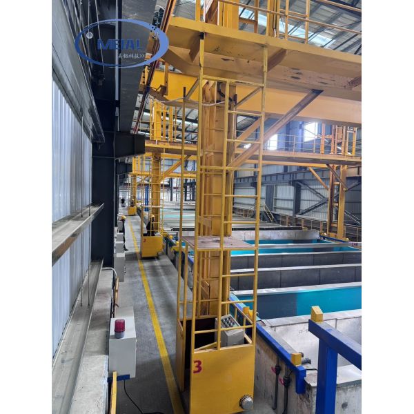 Customized Design Horizontal Anodizing Line Equipment for Construction Aluminum Profiles Compatible with Max. Workpiece Size 8500