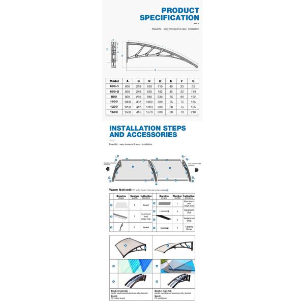 Door Roofing PC Rainbow 8mm Polycarbonate Solid Sheet