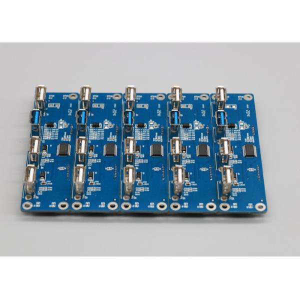 FR4 6 Layer 1.6mm 1OZ Blue Soldermask Printed Circuit Board Assembly