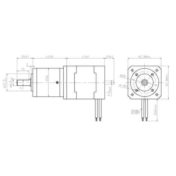 Nema17 42mm Geared Stepper Motor 1.8° Step Angle High Torque Stepper Motor 2 Phase