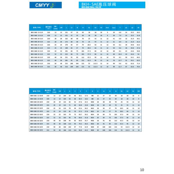 High Pressure Hydraulic Ball Valve 2 Way 2 Position Straight Type for Oil Medium