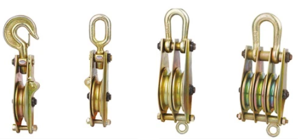 Hook Type Lifting Tackle Iron Wheel Hoisting Block