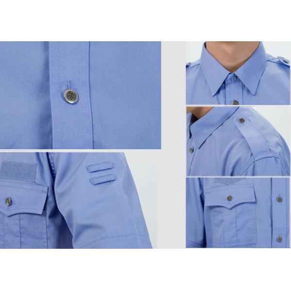 Durable Security Guard Uniform , Mens Security Uniform Shirts With Two Pockets
