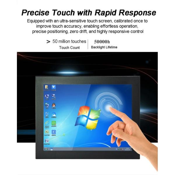 15 inch LCD PCAP Capacitive Monitor wall-mounted industrial touchscreens HD Touch Panel Mount Monitor