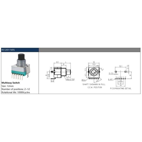 High-Precision Rotary Encoder with Reset Function and Durable Knob for Professional Audio Control