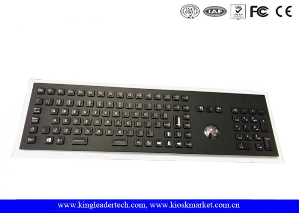Buy Full Keys Industrial Trackball Keyboard Electroplated Black Metal Keyboard 103 Keys at wholesale prices