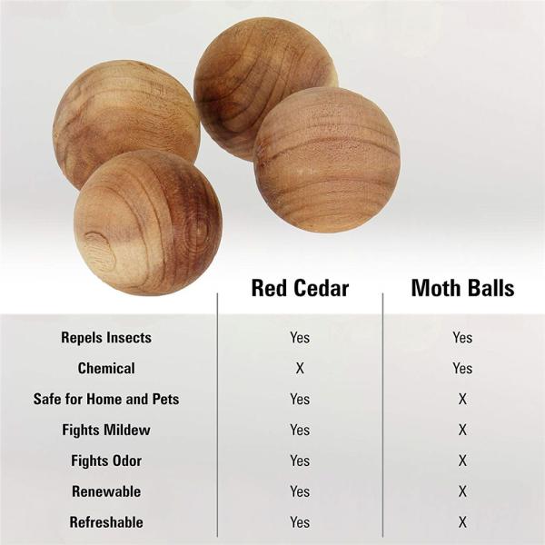Cedar Balls for Closets and Drawers, Red Cedar Balls for Clothes Storage