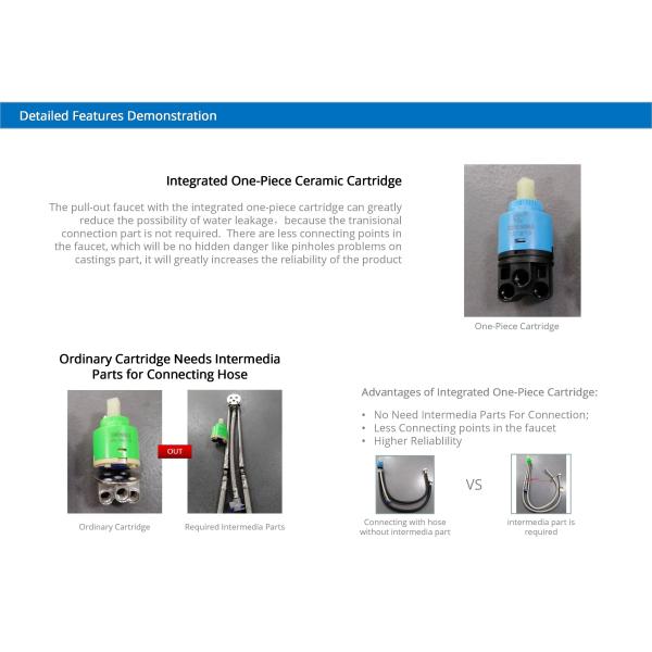 Triple Mode Retractable Sprayer Kitchen Bar Faucets for sink