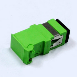 Fiber Optic SC Side Shutter Adapter With ABS / PBT Material,Blue / Green Optical Cable Adapter