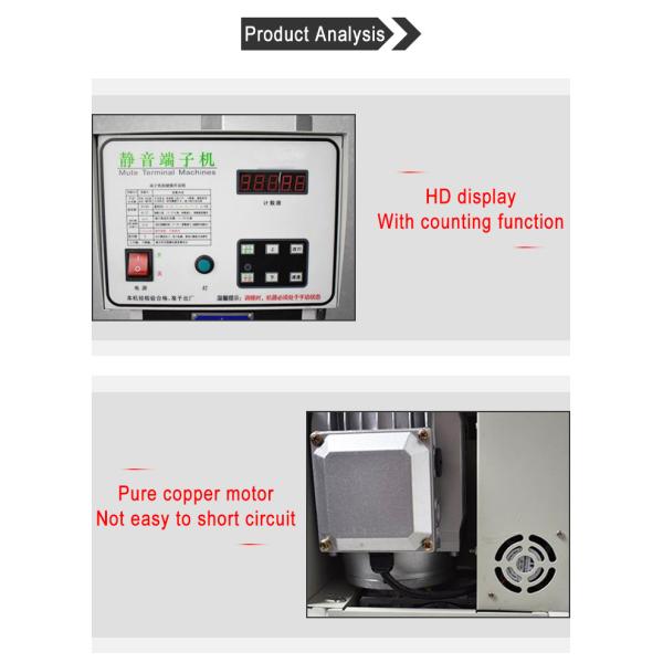 Semi-Automatic Terminal Crimping Machine with 0.75KW Motor Power 15KN Pressing Ability and 220V 50Hz Power Supply