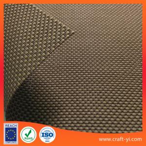 China brown color Textilene mesh fabric 2X2 weave patio furniture fabrics supplier on sale