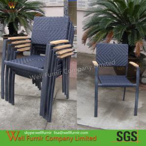 China Stackable Outdoor Rattan Chairs For Dining , Resin Outdoor Chairs on sale