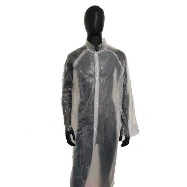 wholesale polyethylene lab coat disposable Plastic Visitor coat/Pe Lab Coat water proof