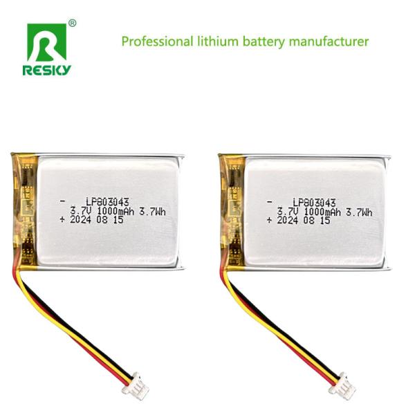 Pouch Solar Lithium Polymer Battery Cell 803040 3.7V 1000mAh 3.7wh Power