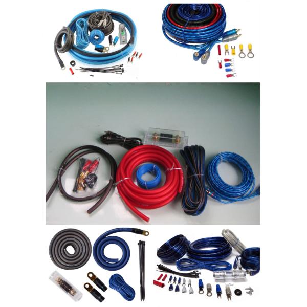 8 Gauge Car Amplifier Cable Kit with Copper Material and Customized Outer Diameter