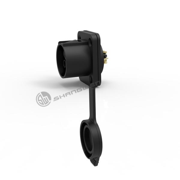 Female Powercon IP65 Waterproof 3 Core Connector Plastic Black