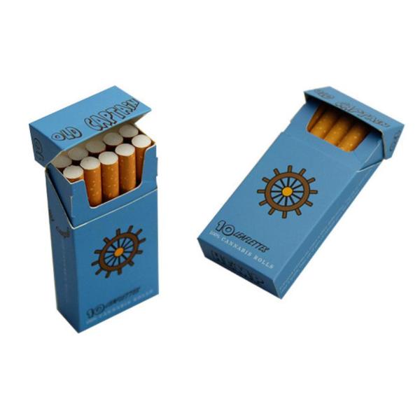 C2S Paper PMS Cigarette Packaging Box Preroll Flip Open Color Printing 128gsm