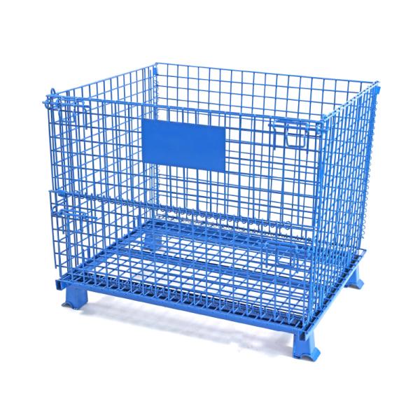 Plastic Spray Steel Wire Mesh Container Foldable Storage Cage Wire Container Steel Pallet Box