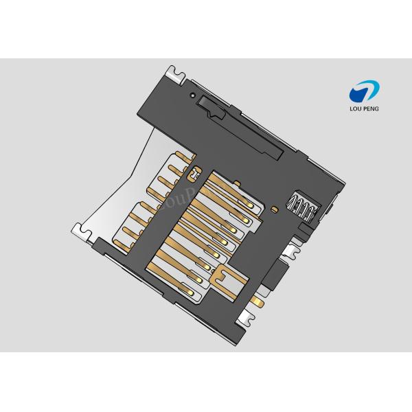 SD Card Connectors, Secure Digital Compatible Card, 8 Position, Surface Mount, Right Angle