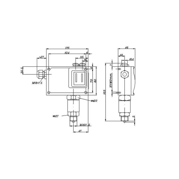 TL5123 Adjustable Pressure Switch High Pressure Pressure Controller