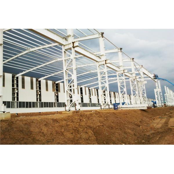 Galvanized Painted Steel Structure Workshop Galvanized Steel Frame Customized Size