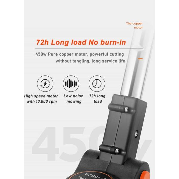 3 In 1 Electric String Trimmer , Adjustable Battery Powered Weed Eater With Wheel