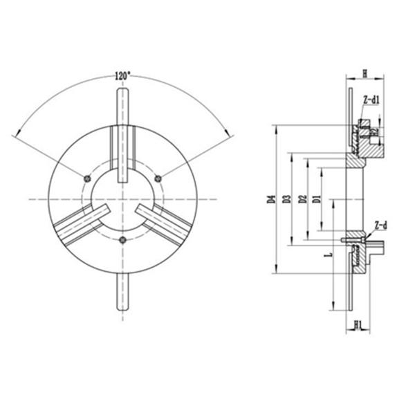 WP Series Three Jaws Welding Chuck / 3 Jaw Chuck For Welding Positioner High Precision