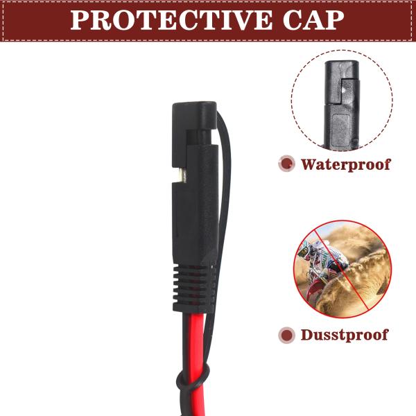 SAE to DC 5521 Solar Power Cable 10ft Quick Release Disconnect