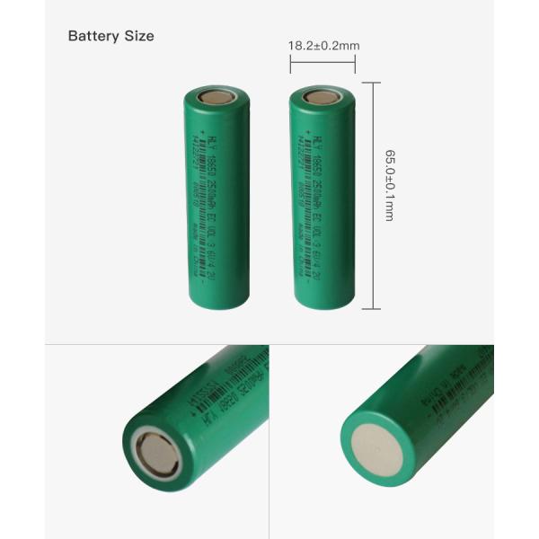 HLY Rechargeable 2500mah 18650 Lithium Ion Battery For Torch