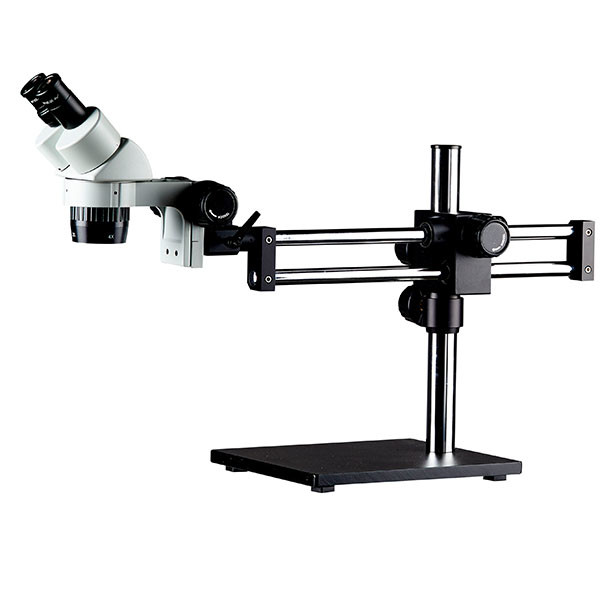 dual magnification stereo microscope two magnification boom stand dual arm