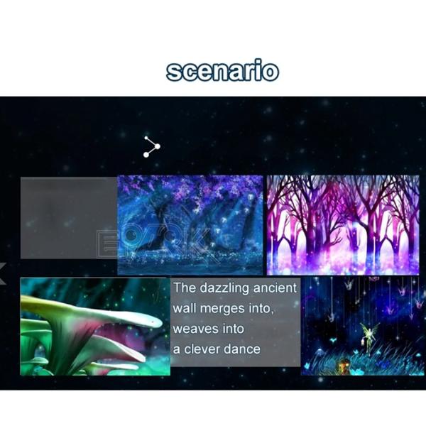 225W Amusement Game Machines Immersive Sea Of Flowers Dual Channel Interactive Projection Room