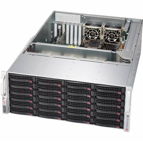 Supermicro 4U RACK NAS Server Storage 24 Hot-swap 3.5" SAS3/SATA3 2 M.2 NV Me Support