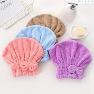 China Custom Logo 25x30cm Hair Drying Towel Cap For Hair Salon on sale
