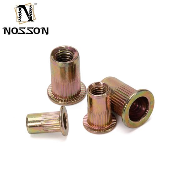 Customized Metric Closed End Revit Nut/Rivet Insert M6 Stainless Flat Head Carbon Steel Blind Rivet Nut ZINC PLATED Finish
