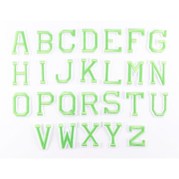 DIY Adhesive Letter Patches Iron On Backing Cotton Polyester Material