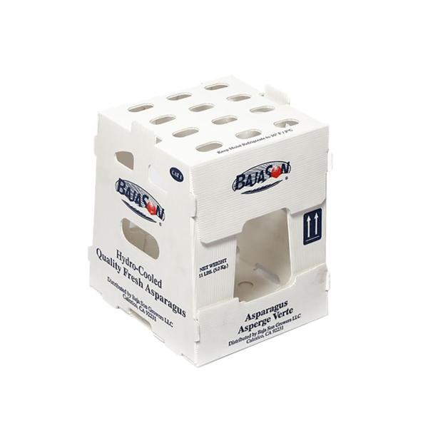 Embossing PP Vegetable Corrugated Boxes Rice Meat Corflute Box
