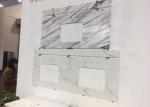 Artificial Marble Engineered Stone Vanity Tops Anti - Scratch White With Veins