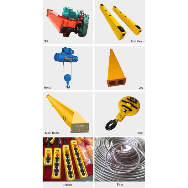 10T Warehouse / Portal Gantry Crane Single Girder MDG Model L Type