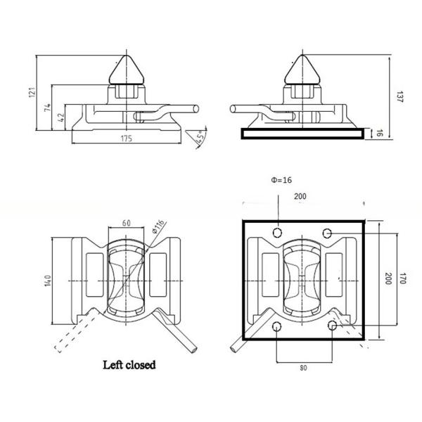 Surface Hot Dip Galvanized Twistlock System for Marine Hardware Fittings Shipping Containers Trailer Parts Accessories