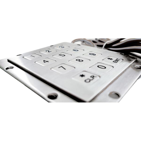 IP65 IK07 Vending Kiosk Stainless Steel Keypad 3x4 12 Keys Access Control