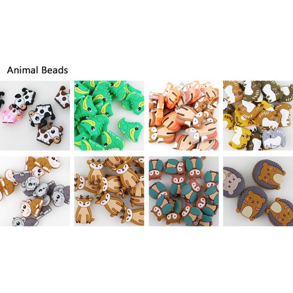 Egg Shape DIY Silicone Teething Bead Chewable For Necklace Making