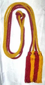 China 52 Inches two soft rayon honor cords tied-together with 4 inches tassels on both ends on sale
