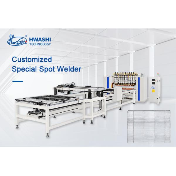 HWASHI Automatic Wire Mesh Panel Cage Welding Making Machine Line For Welded Wire Mesh