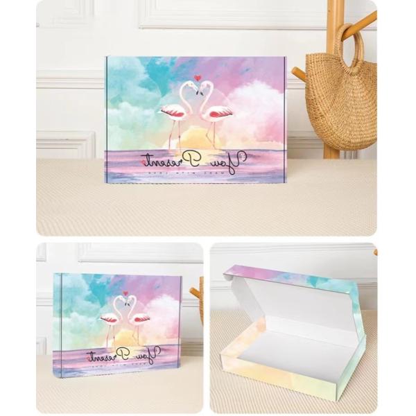 OEM ODM Unicorn Print Corrugated Paper Carton Recycled Colorful Jewelry Box