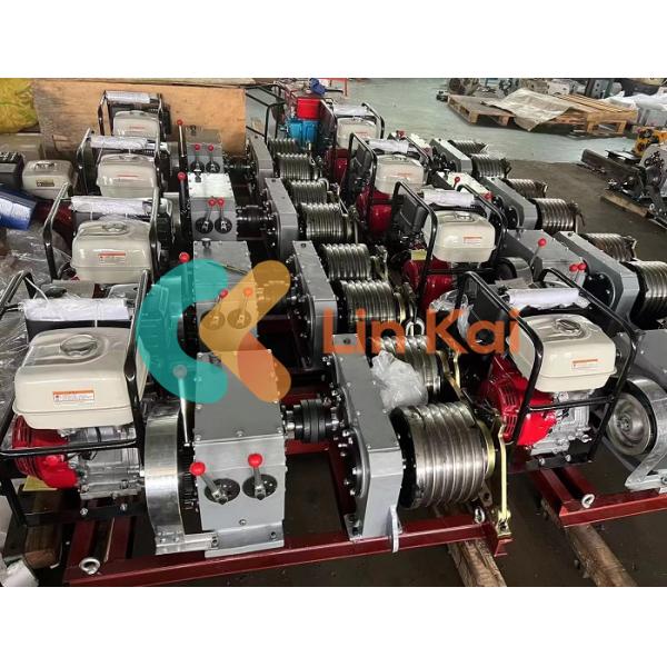 Durable 9KW Diesel And Gasonline 30 50kn Double Capstan Winch Tower Erection Machine