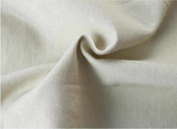 Buy 55/45 LINEN COTTON FABRIC PLAIN DYED WITH SOLID COLOUR  CWT #1515 at wholesale prices