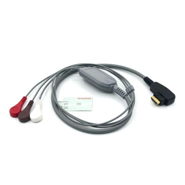 Medical Professional Production DMS ECG Cable Holter Probe 3Leads Snap AHA/IEC for DMS300