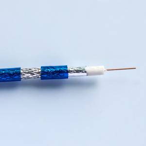 Quality Blue Jacket RG6 CCTV Coaxial Cable Bare Copper for sale