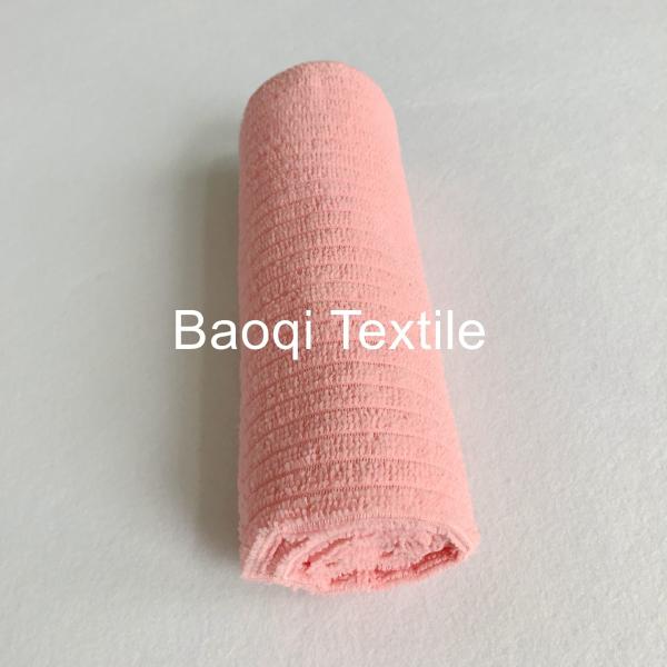 Pink solid single stripe dish rags microfiber tea towels wipes, micro dish cloths kitchen cleaning rags size 30*30cm